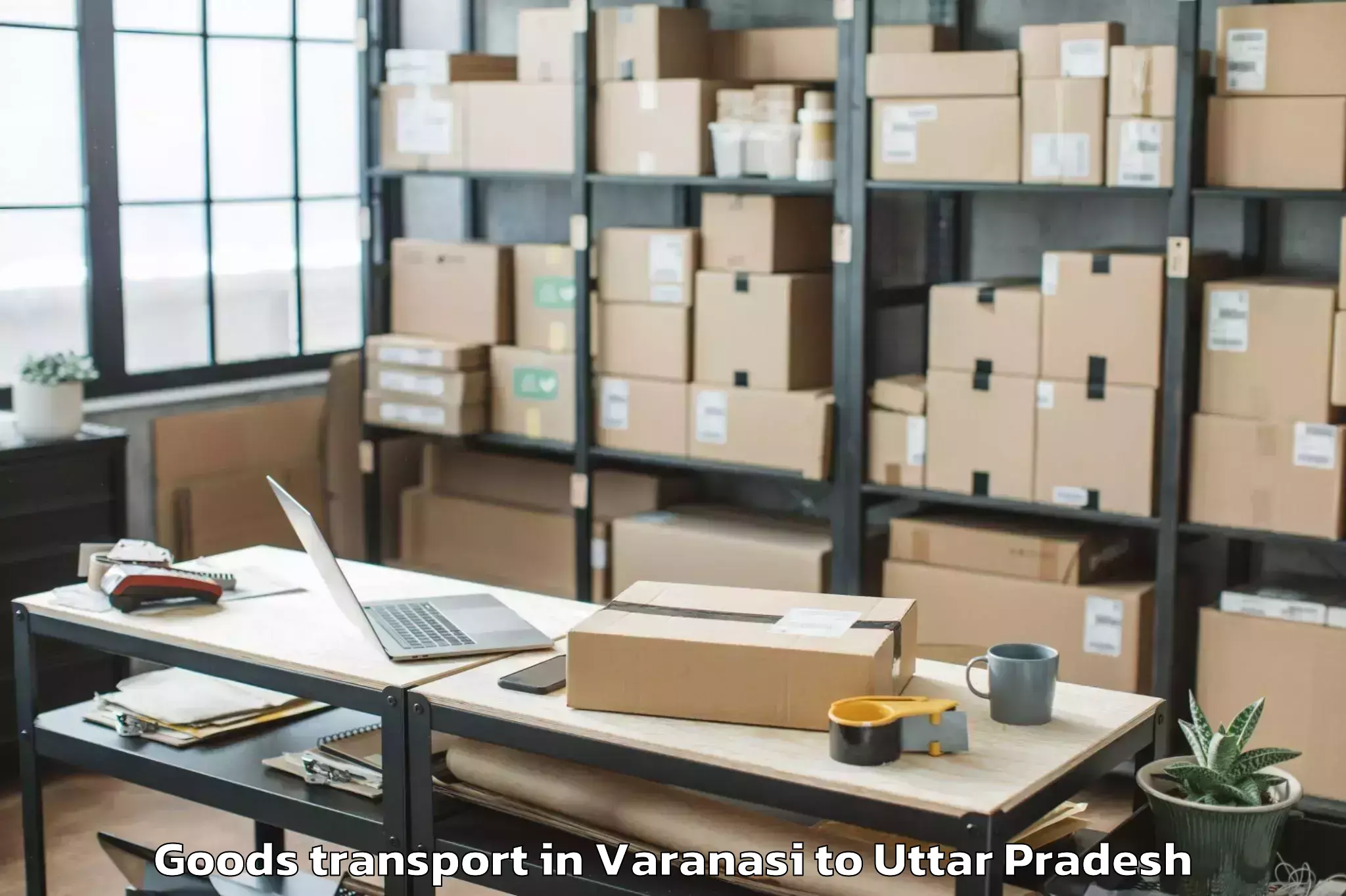 Varanasi to Monad University Hapur Goods Transport